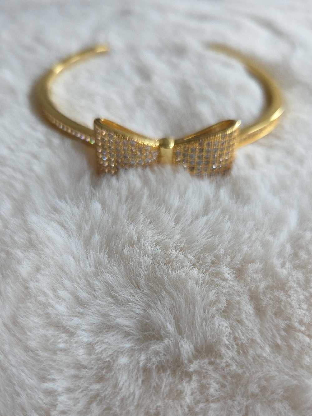 Gold Bow Cuff Bracelet - Women's Jewelry